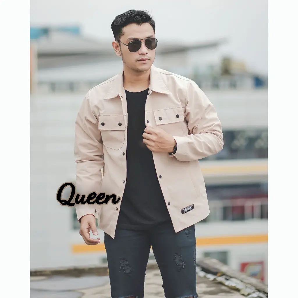 Trucker Jacket Canvas All Variant | Jaket Semi Parka Unisex Canvas Pria Wanita Ready Size Jumbo