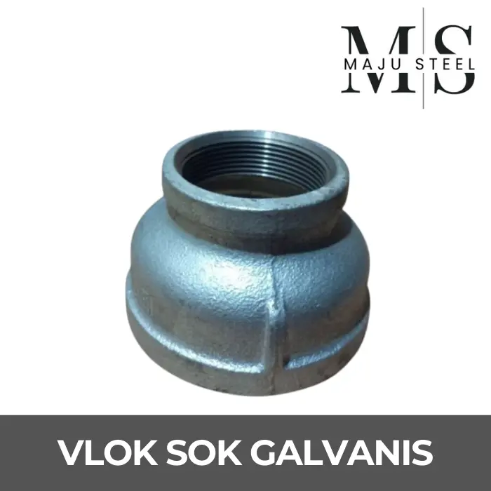 V Sock Besi Galvanis 3/4" x 1/2" - Reducer Vlok Sok Socket Drat Inch 2