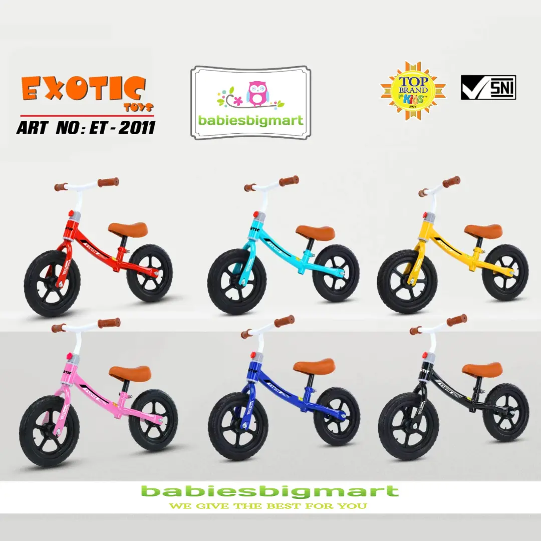 Sepeda Anak Balance bike Push Bike Tanpa Pedal EXOTIC ET 2011