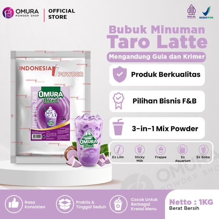 Gambar OMURA Bubuk Minuman Premium Rasa Taro Latte 1 Kg / 1000 Gram Halal & BPOM Blend Powder dari OMURA POWDER SHOP Kota Administrasi Jakarta Barat Tokopedia