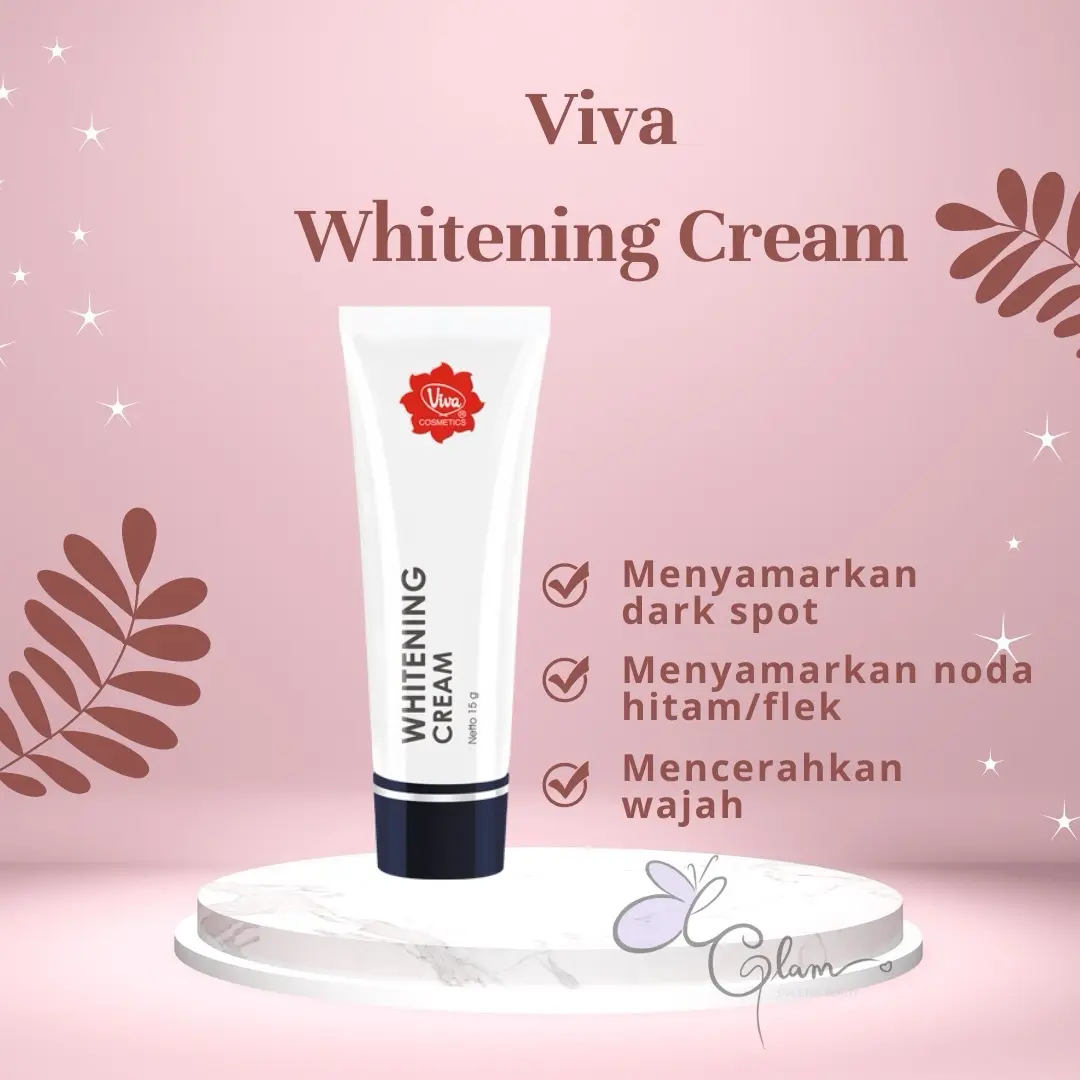 Krim Pencerah Wajah Viva Whitening 15g - Perawatan Mencerahkan Pelembab Wanita