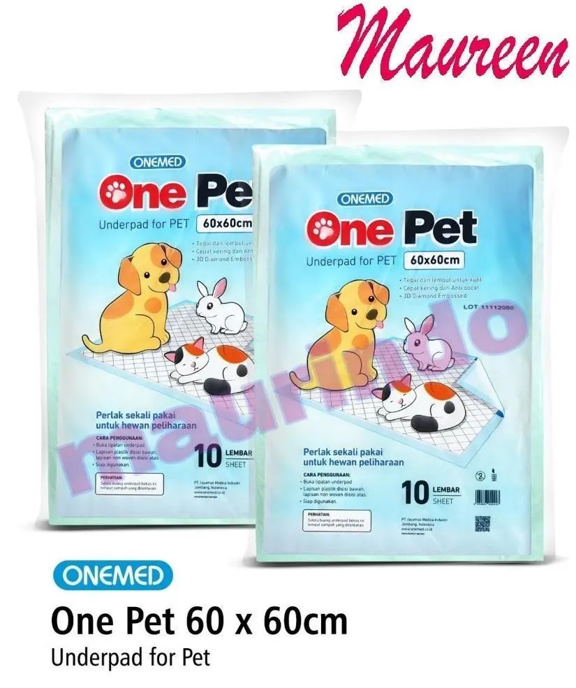 Onemed Underpad One Pet 60 x 60 cm Perlak Hewan Pet Toilet Training