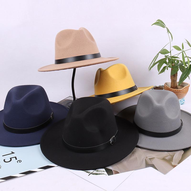 Product Introduction of New Fashion Men Women's Fashion Jazz Hat Woolen Blend Cap Outdoor Casual Hat 0