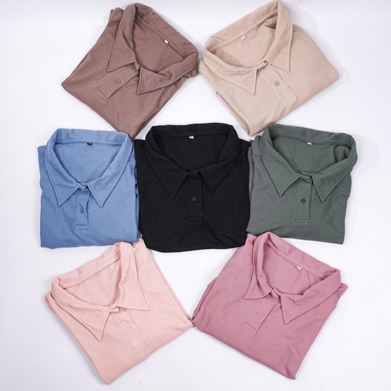 Livy Polo Shirt/ Kaus Polo Big Size/ Polo Shirt Big Size/ Crop Shirt Big Size/ Crop Shirt Jumbo/ Crop Shirt LD130/ Crop Shirt LD120/ Crop Shirt Lengan Panjang/ Baju Crop Lengan Panjang/ Kaos Jumbo Lengan Panjang/ Crop Shirt Lengan Panjang Jumbo 4