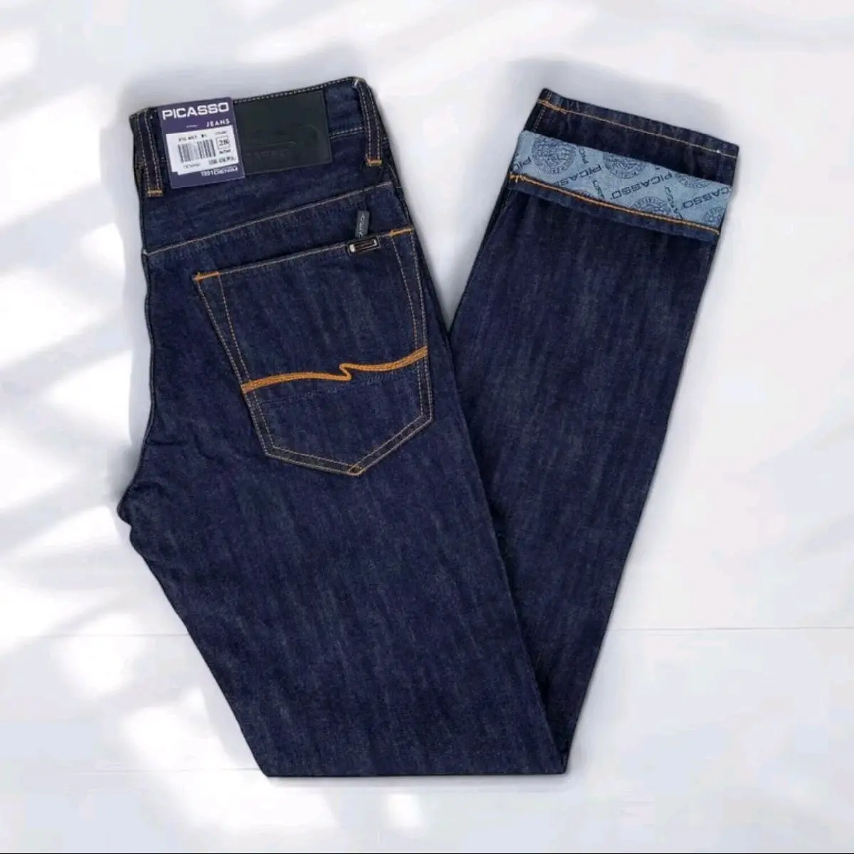 Celana Jeans Panjang Pria Original PICASO Denim Selvedge Accent Reguler Straight Fit Distro