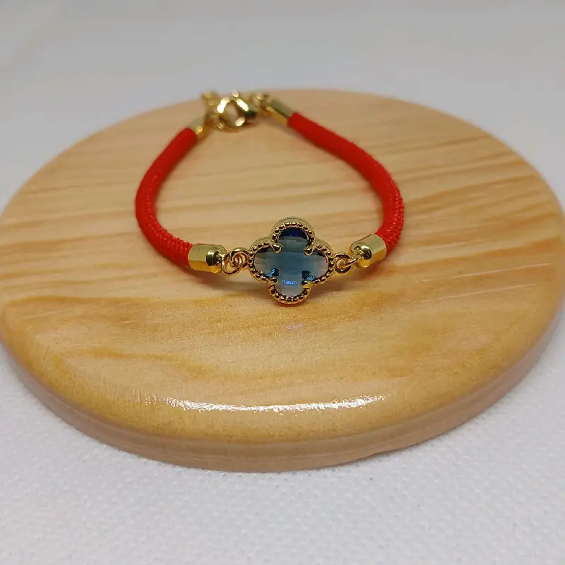 Gelang Tali Motif Cloverr Warna Warni Gelang Hoki Bracelets 8