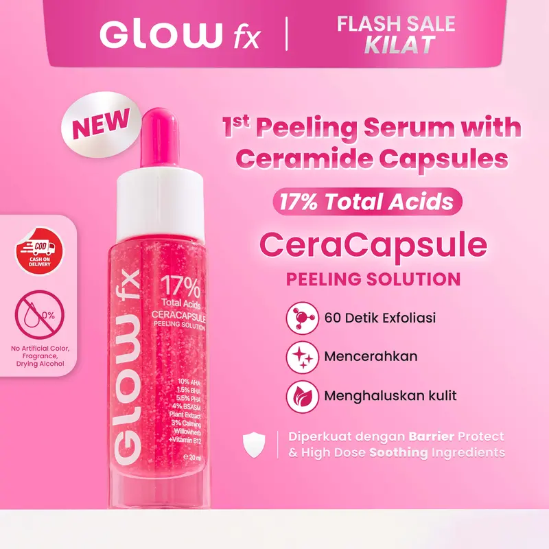 GLOW FX - 17% Total Acids CeraCapsule Peeling Solution - Serum Exfoliasi Wajah Mengandung Glycolic Acid Untuk Mencerahkan dan Menghaluskan Wajah 0