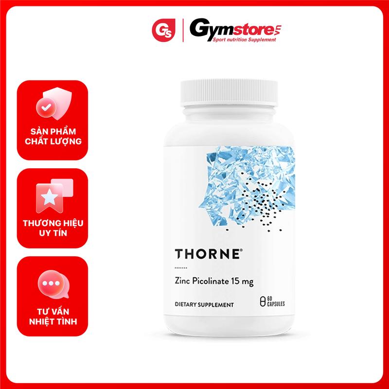 Viên kẽm Thorne Zinc Picolinate 15mg, 30mg | Made in USA 60 Capsules, 180 Capsules