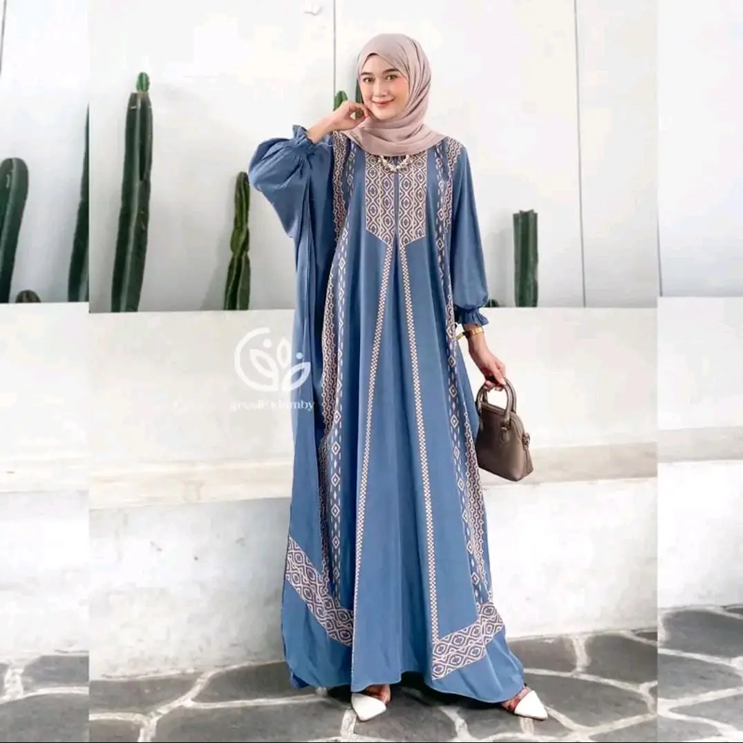 KAFTAN HAJAR RAYON Premium tebal halus Pekalongan MURAH WANITA BUMIL BUSUI GAMIS DRESS DEWASA MUSLIM HOMEDRESS LEBARAN Panjang Tebal Syari