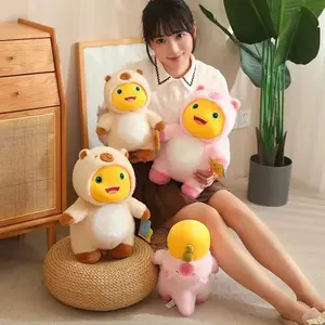 25-40 Cm Boneka Mewah Bantal Nailong Boneka Mewah Kapibara Cross-dressing Dino Kuning Hadiah Ulang Tahun Valentine day's Hadiah