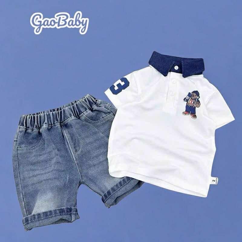 [GẠO.BABY] Áo polo gấu số 3 ăn chơi cho bé by GẠO BABY