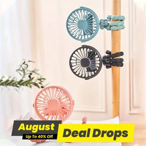Portable Handheld Fan, 1 Count USB Rechargeable 3 Speed Fan with Adjustable Tripod, Cordless Fan	Cooling Fan	Multifunction Low Noise Operation Fan for Stroller, Desk, Travel, Outdoor