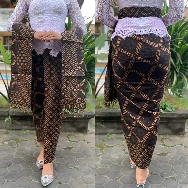 Kamen  Motif batik  Katun lembaran set selendang 0
