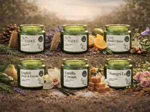 Eclat Lilin Aromaterapi Soy Wax 62g Kaca Tutup Kayu Rustic | Scented Candle Estetik Mini ES019