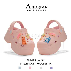 New Andrian - Sandal Selop Anak Perempuan, Model Baim Tali Belakang, Anti Slip, Karakter Ballerina Cappucina 3 - 9 Tahun