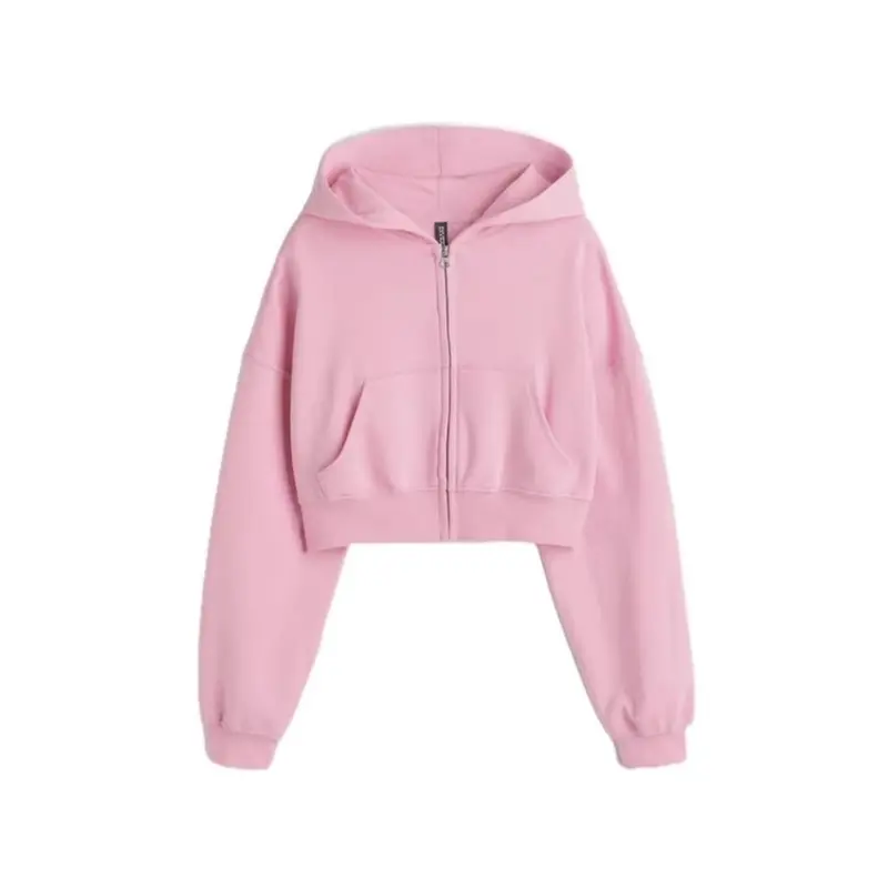 Crop zipper Hoodie bahan tebal dan lembut 3
