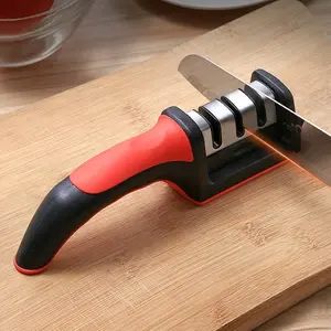 Alat asahan pisau 3in1 knife sharpener pengasah gunting penajam pisau asah piso lebih tajam tiga step 3 in 1 mengasah pisou supaya tajem