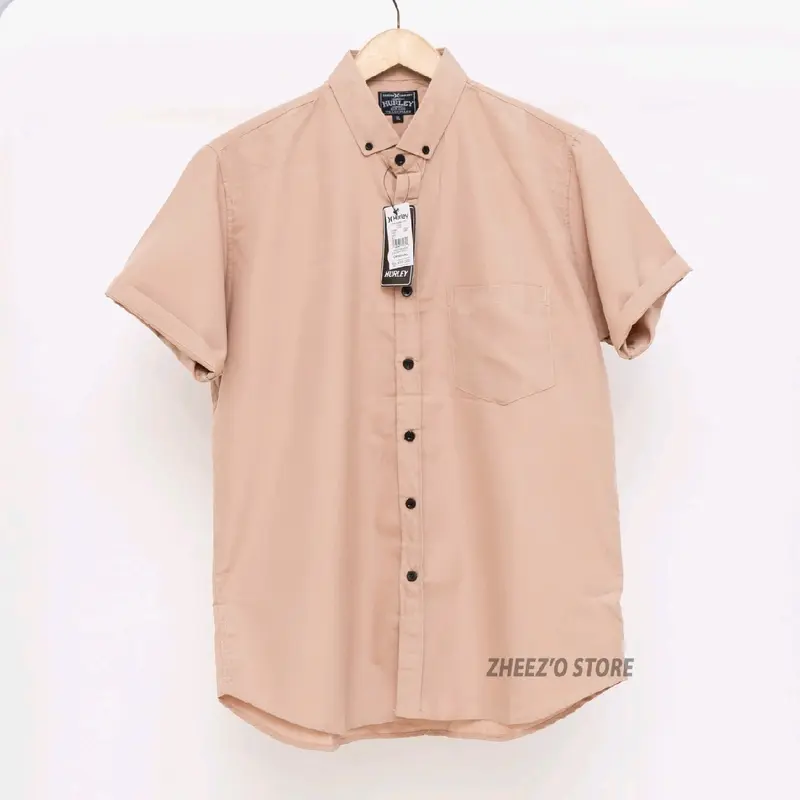 Kemeja Polos Slimfit Pria Dewasa Lengan Pendek Size M Sampai XXXL Baju Casual Formal Katun 3