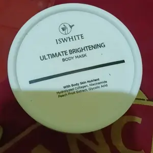 ISWHITE Ultimate Brightening Body Mask 200gr- Body Mask Masker Badan Pencerah Tubuh Glowing Perawatan Tubuh