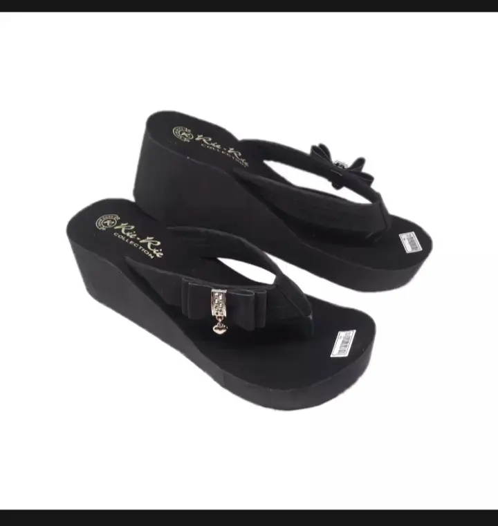 sandal wedges wanita pita samping terbaru2023 Sandal jepit Sendal 6