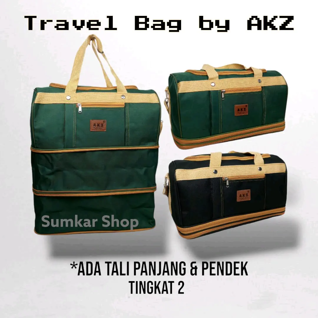 Tas Pakaian AKZ / Tas Tas Pakaian Lipat Tingkat 3 & 4 / Travel Bag Sedang / Tas Mudik Sedang Umroh Haji / Tas Jinjing berkualitas