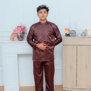 Baju kurung melayu pria teluk belanga promo satu set cekak musang baju melayu pria