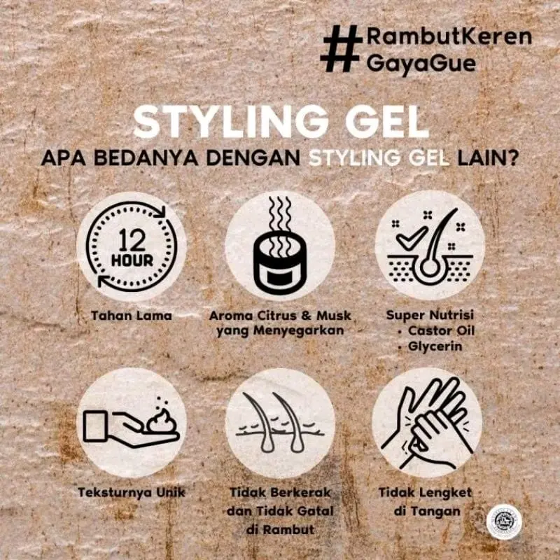 MAKARIZO Barber Daily Styling Gel Wet Look Finish 200 mL / Gel untuk Penataan Gaya Rambut Makarizo 4