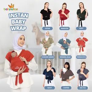Gendongan Baby Wrap Instan M Shape babysultan 3 in 1 ala Nagita Slavina untuk Bayi Baru Lahir Cewek Cowok sampai Balita termasuk Sash Belt