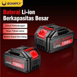 【BATERAI KHUSUS INVERTER】SOARFLY 1588VF Kualitas tinggi Baterai lithium berkapasitas besar Baterai -Cocok untuk bor listrik/inverter/berbagai produk