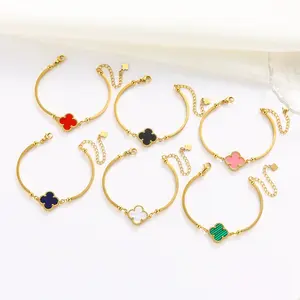 Gelang Wanita Korea Modis Motif Bunga Semanggi