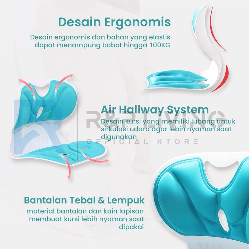 Product Introduction of R&P [READY] Kursi Penyangga Portabel Penopang Punggung Chair Kursi Plastik Sandaran Kursi Postur Portable 2