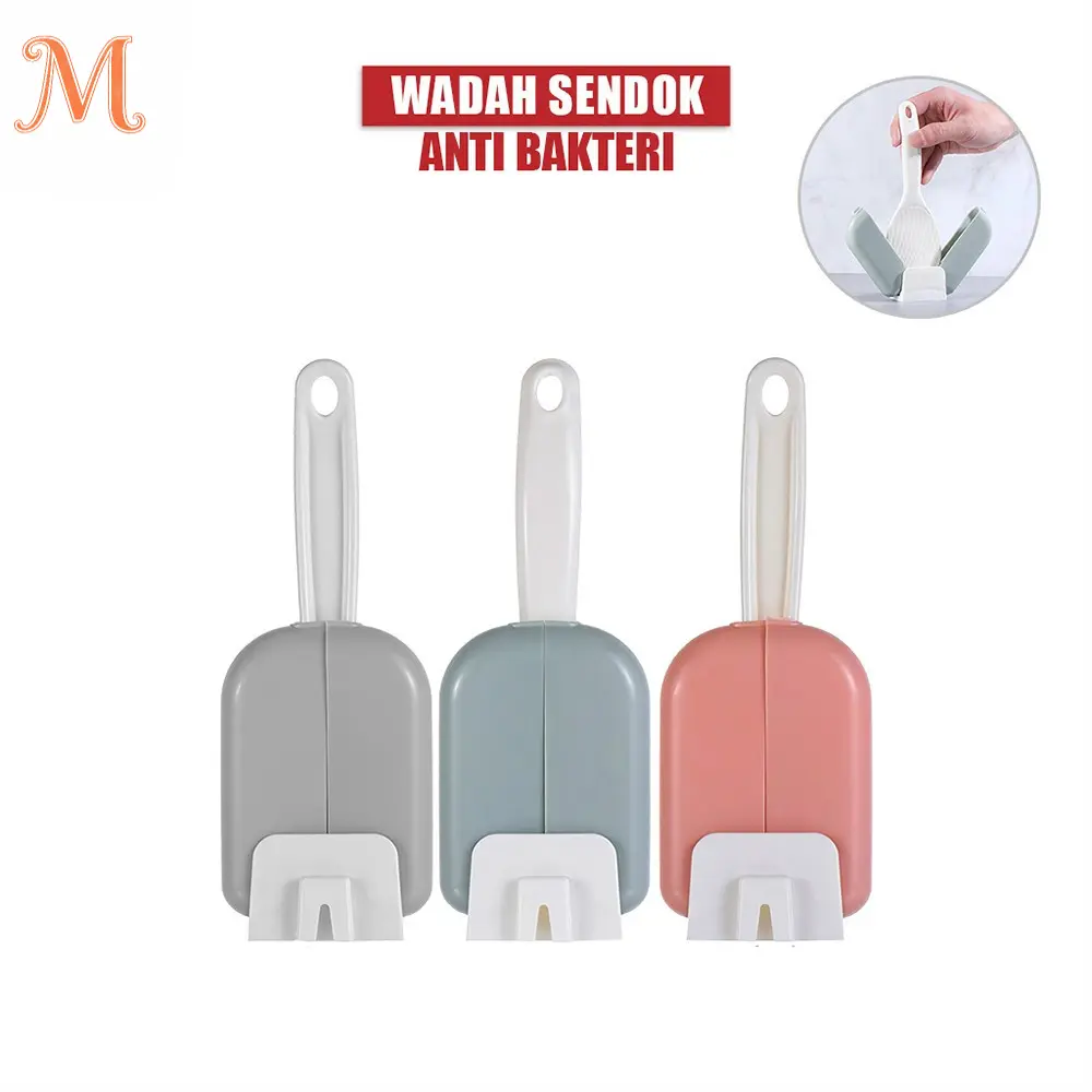Sendok Nasi Penutup Otomatis / Tempat Centong Nasi Otomatis Anti Debu & Anti Bakteri MivenaShop C226
