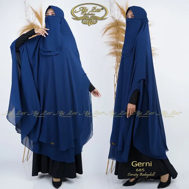 BISA COD Hijab Syari Jumbo Pet Antem Kode GERNI Bahan Ceruty Babydoll Premium By Ory AjeZas Collect 1