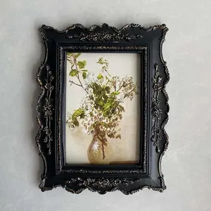 Picture Frame Elegant Craft Photo Display Home Decor Ornate Vintage Design for Office Graduation Wedding Living Room Tabletop