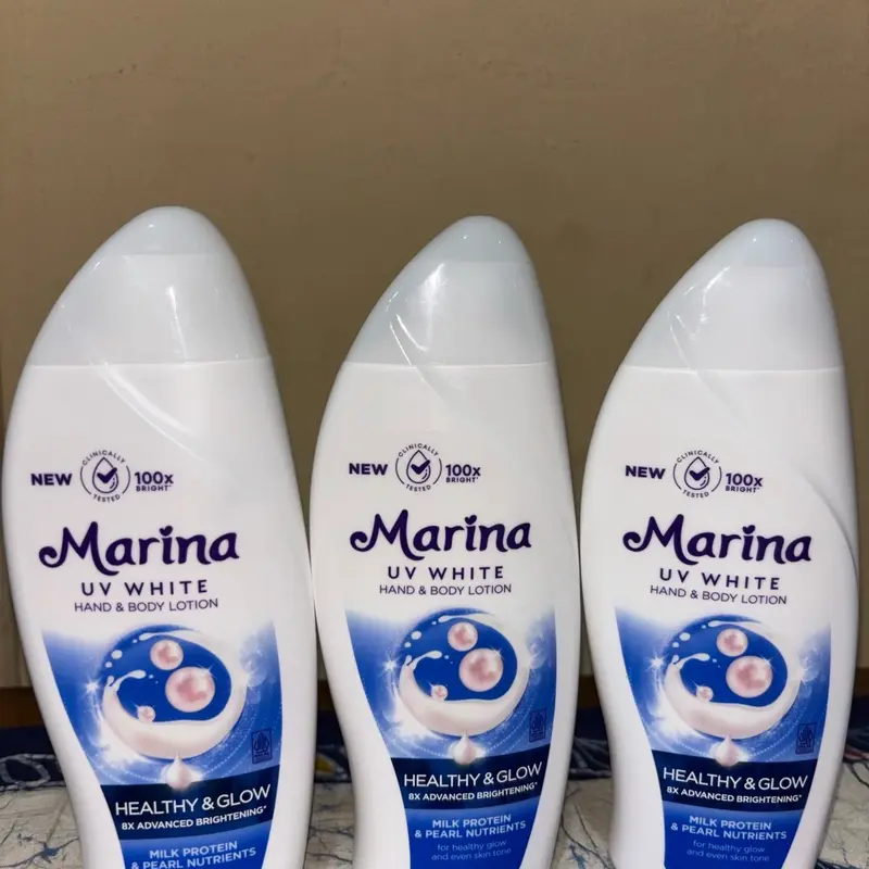 3 pcs Marina UV white Healty&Glow ukuran 185ml 0