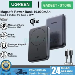 UGREEN Power Bank Qi2 10.000mAh Magsafe For iPhone 13 14 15 16 Series Wireless PD Fast Charging Powerbank 30W 45763