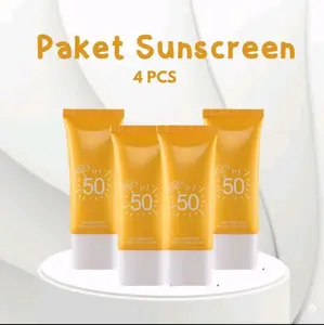Paket 4 pcs Suncreen SPF 50 Light Moisture Protection Cream untuk Perlindungan Kulit dari Sinar Matahari - Facial, Pelembab, Moisturizer