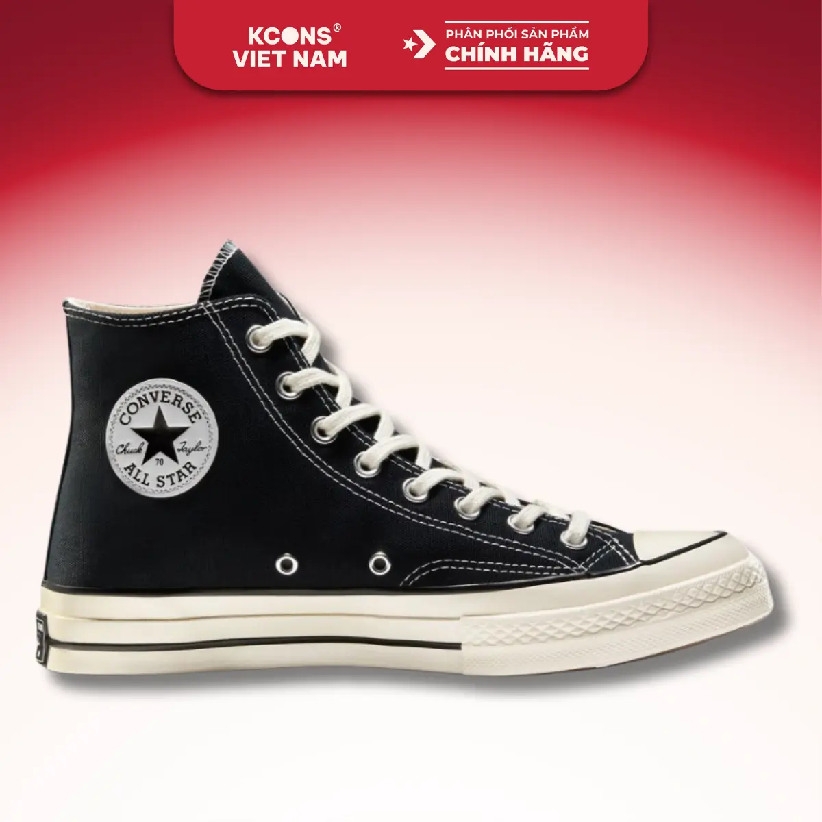 Giày Converse Chuck Taylor 1970 Black High Top - 162050C Sneaker Đế Bằng Đế Bằng Shoes Unisex