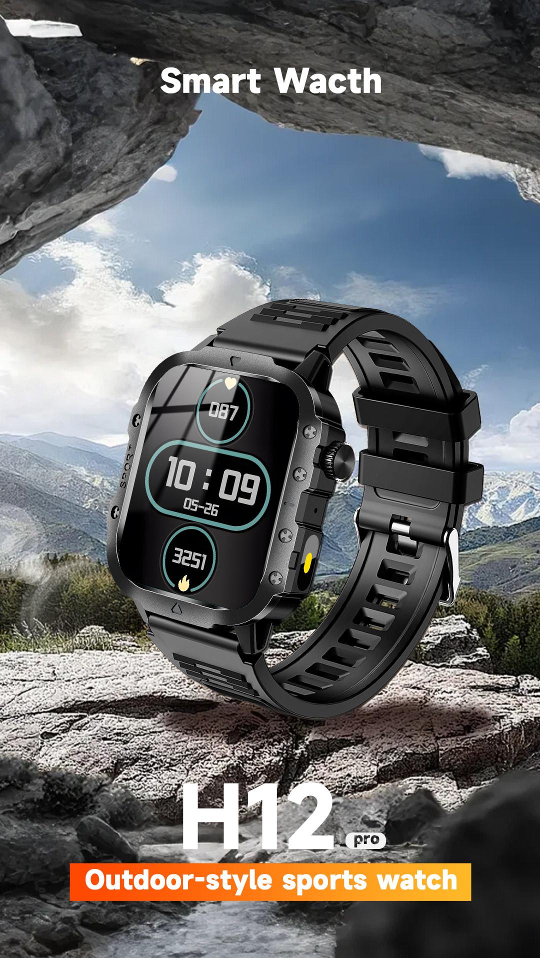 【24H ship】 SKMEI H12 Smart Watch Baru | Bingkai Zinc Alloy | Kecepatan Lari | Layar IPS 2.01 Inci | Panggilan Bluetooth | Wallpaper Kustom | Pengawasan Kesehatan Jam Tangan Pintar