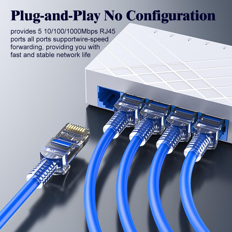Product Introduction of White 8-Port Gigabit Switch | Plug-and-Play Cooling Design | Home Office & Gaming Ready (TikTok Verified) 3