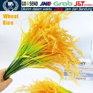 Bunga Plastik / Padi Bunga Hias Daun Padi / Plastik Padi Palsu Artificial Dekorasi Rumah