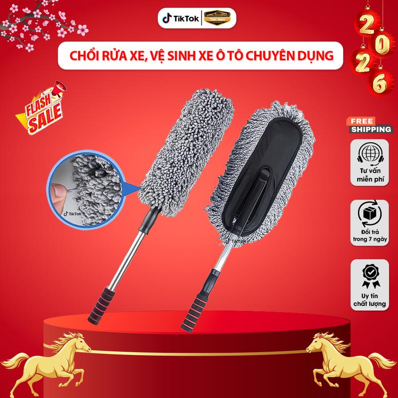 Chổi Lau Rửa Xe Ô Tô Chổi Quét Bụi Dọn Vệ Sinh Nội Thất Ô Tô Xe Hơi Chuyên Dụng Tiện Lợi Nhỏ Gọn