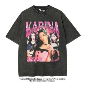 VEGA88 *aespa karina volume 1* Kaos oversize | t-shirt oversized | kaos washed | washing | vintage tee