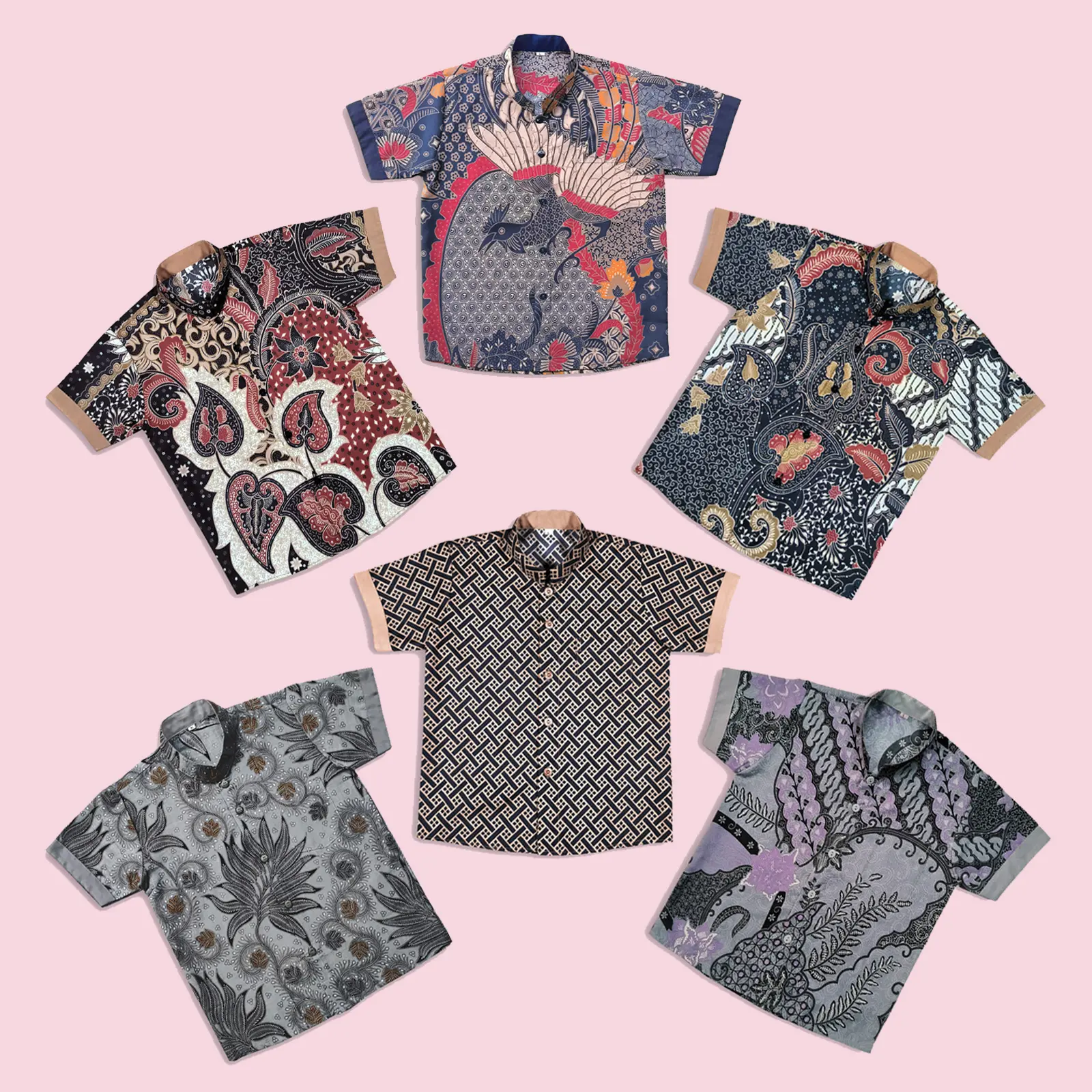 COUPLE KEMEJA BATIK ANAK DAN AYAH MOTIF ELEGAN BY RUMAH KEMEJA Baju Katun Keluarga