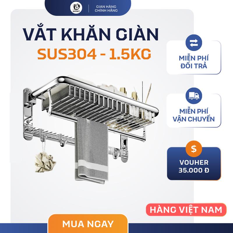 Hàng Cao Cấp Vắt Khăn Đa Năng Nhà Tắm Vắt Khăn Giàn Đa Năng 3 in 1 Inox 304 Nan Đặc Gọn Gàng - Tiện Lợi Lắp Đặt Dễ Dàng