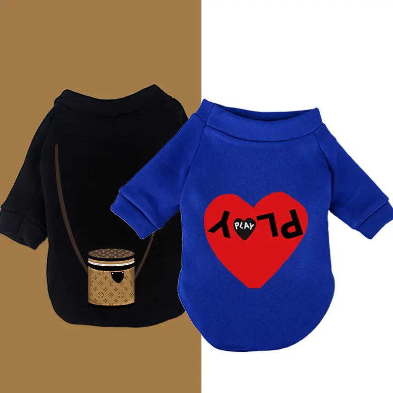 Fun printed pet Sweatshirt for autumn and winter cat and dog clothing