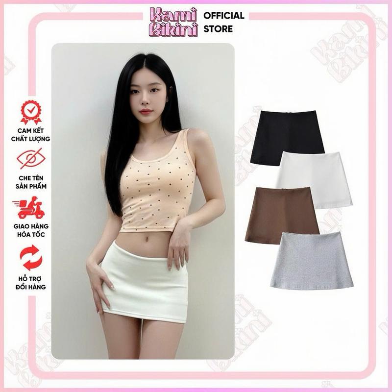 Chân Váy Ngắn Form Chữ A Dáng Ôm, Basic Dễ Mix Đồ - Chất Liệu Nỉ 2 Da Co Giãn Mềm Mại, Đứng Form Và Tôn Dáng KAMI ELY CV11