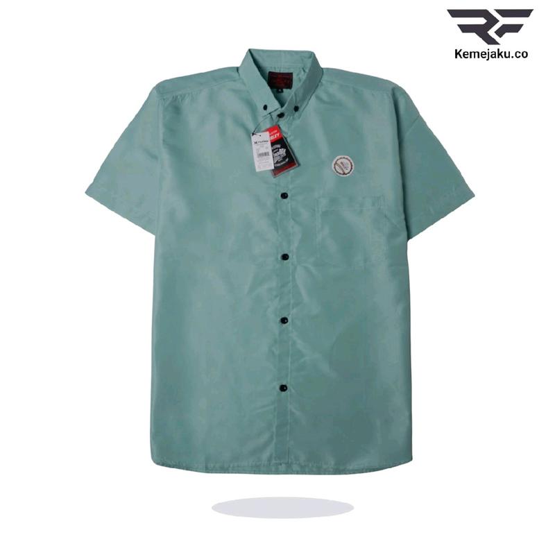 MENSWEAR KEMEJA POLOS PRIA LENGAN PENDEK WARNA LENGKAP BAHAN KATUN POOPLIN/SIZE M-XXXL/BB 35-95KG) 3