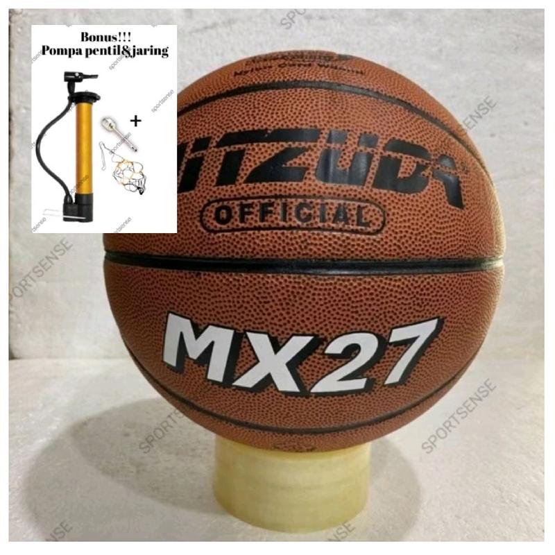 Bola Basket Mitzuda MX27 MX 27 Sintetis Size BONUS POMPA KLEP DAN JARING ORIGINAL Default