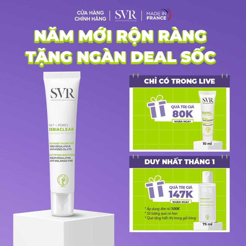 Kem dưỡng da giúp giảm mụn SVR SEBIACLEAR MAT+PORES 40ml